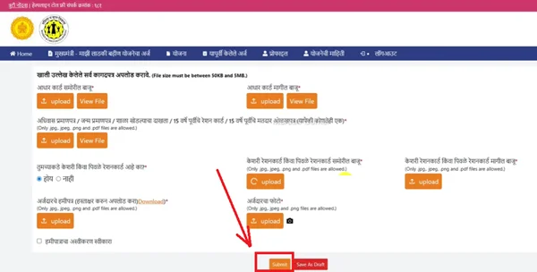 Ladki Bahin Yojana Submit
