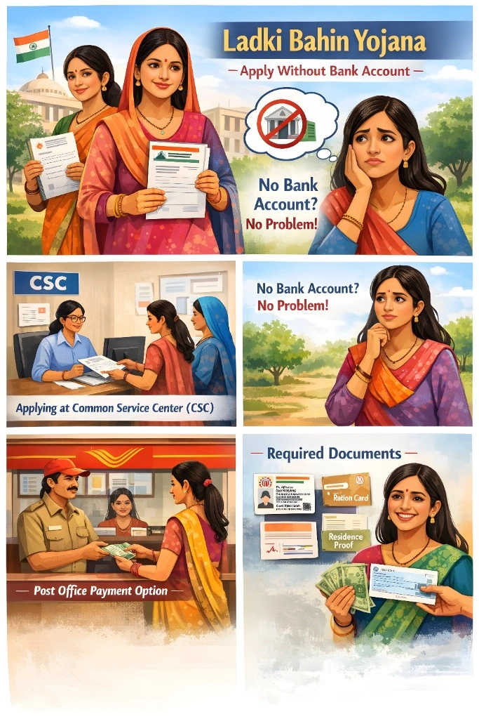 Ladki Bahin Yojana no bank account