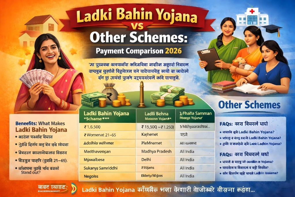 Ladki Bahin Yojana vs Other Schemes Payment Comparison